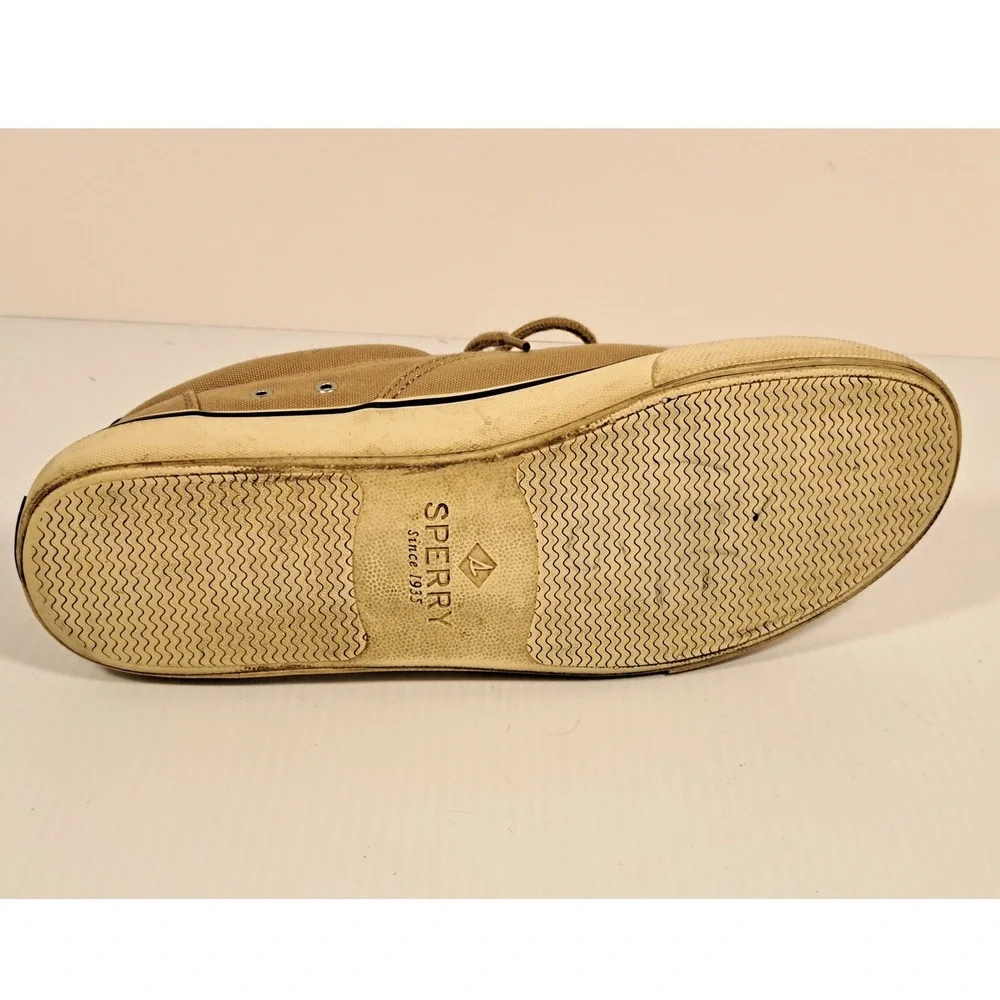 Sperry Top-Sider Striper II CVO Tan Canvas Sneakers Mens 13 STS21430 Khaki Shoe